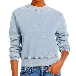 Generation Love "Dean" Pearl-Embellished Cotton Sweatshirt